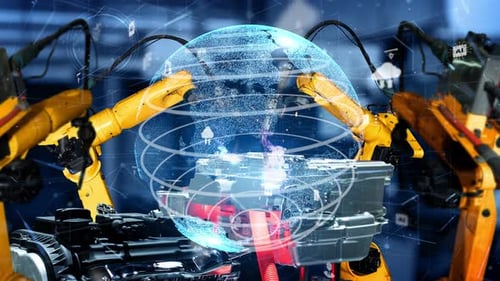 Smart Industry Robot Arms Modernization for Digital Factory Technology