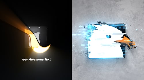 Glitch Stroke Logo Intro