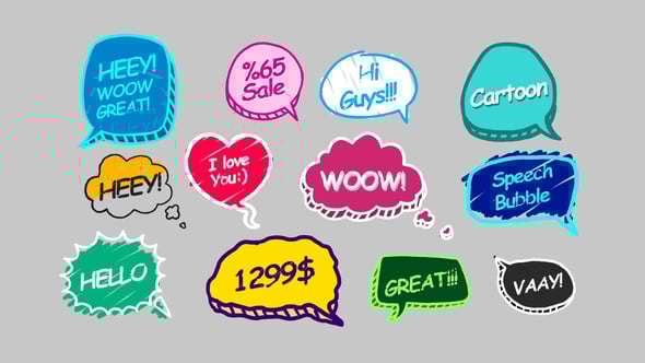 Speech Bubbles, Openers ft. thought bubble & 3d - Envato