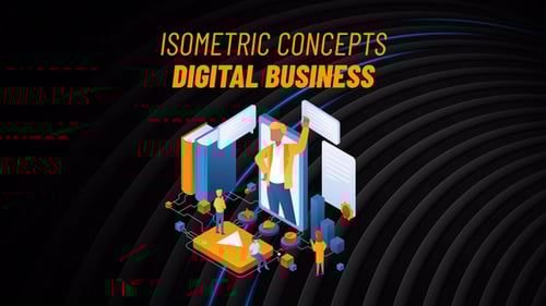 Digital Business - Isometric Concept