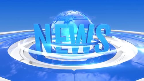 News With Earth Background Loop