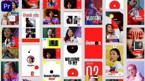 Pacote de histórias de canais do Youtube