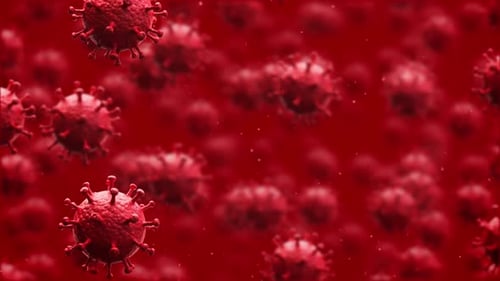 Animated 3D Microscopic Virus Cells Background