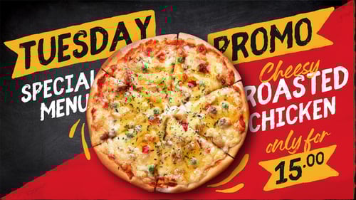 Fun Blackboard Food Menu Slideshow