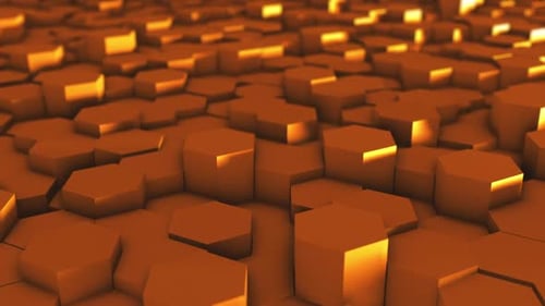 Pulsating Geometric Hexagons Seamless Loop Background