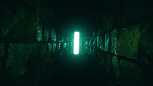 Horror Background - Light In The End of a Tunnel