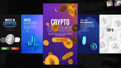 Animated Crypto Stories Template: Bitcoin and Blockchain Social Media Posts