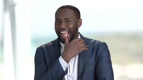 Playful Afro-american Entrepreneur