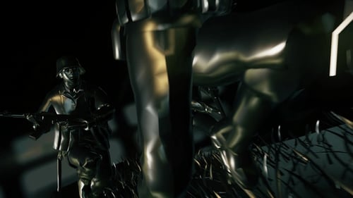 Metallic 3D Title Reveal for Victory Day Celebration