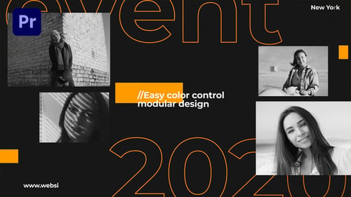 Dynamic Event Promotion Slideshow with Modern Geometric Design