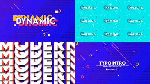 Dynamic Kinetic Typography Intro with Geometric Shapes