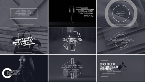 Minimal Typography Pack 3