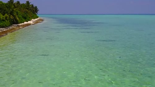 Aerial sky of tropical shore beach time by sea and sand background
