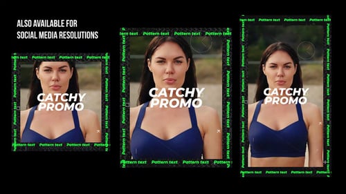 Dynamic Glitch Promo with Modern Text Transitions