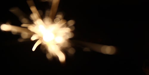 Close Up of a Sparkler Burning Brightly