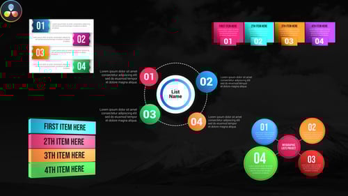 Dynamic Animated Infographic Lists for Presentations