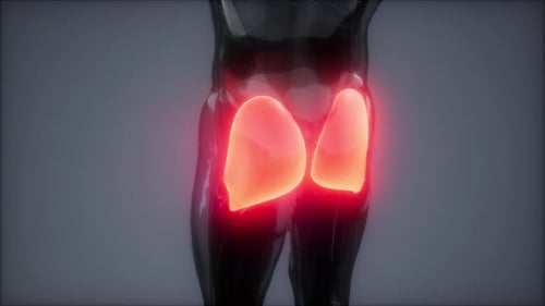 3D Animated Human Gluteus Muscles for Medical and Fitness Education