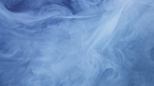 Blue Smoke Wisps Flowing Slowly Background