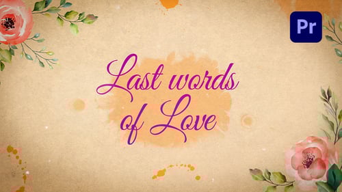 Elegant Watercolor Floral Romantic Titles Sequence