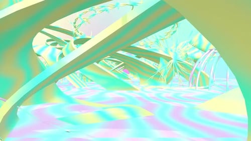 Abstrakte bunte Form 02 4k