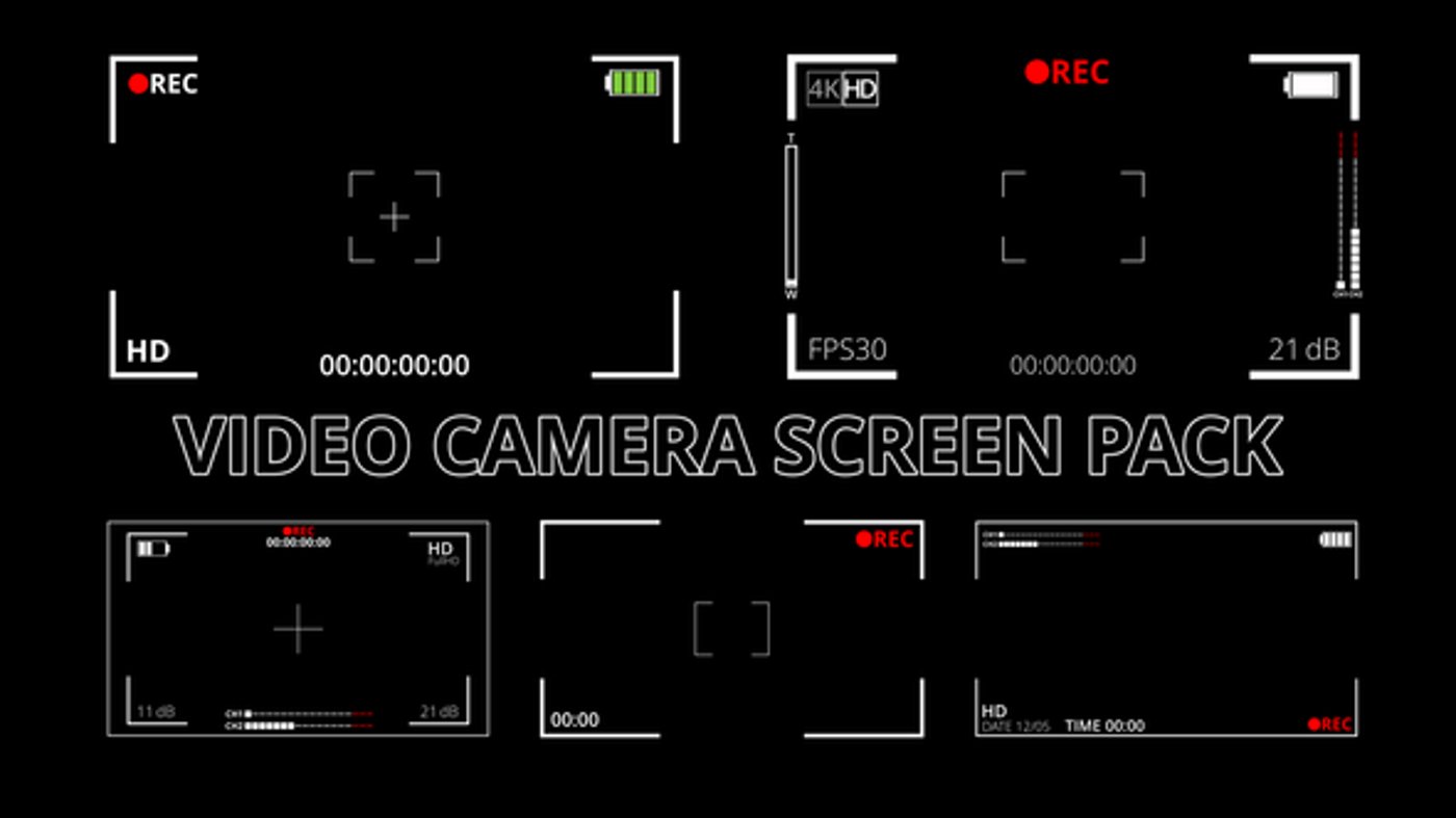 Digital Camcorder Recording Interface Overlays, Elements ft. rec ...