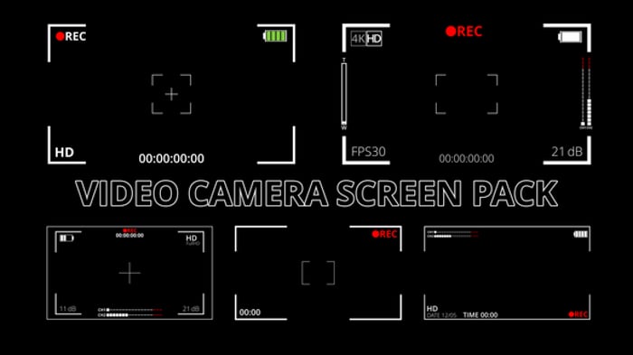 Square and Vertical Video Recording Screen, Elements ft. rec & camera ...