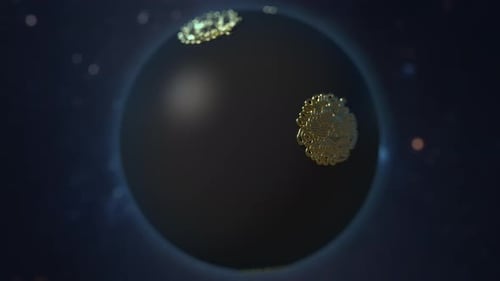 Globe World Map Reveal with Animated Golden Lines