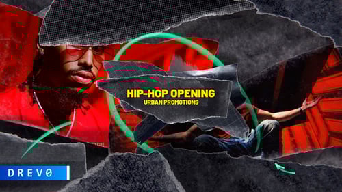 HIP-HOP Opening/ True Rap Music/ City/ New York/ Brush/ Gangsta/ Dynamic/ Street/ Basketball/ Urban