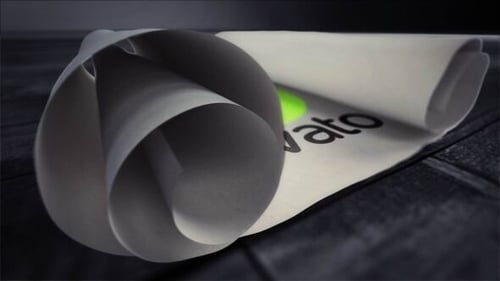 Das weiße Scroll-Logo wird enthüllt