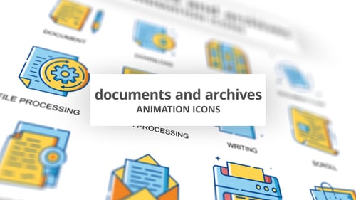 Dokumente und Archive - Animationssymbole