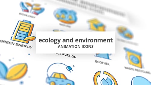 Ecología y medio ambiente - Íconos de animación
