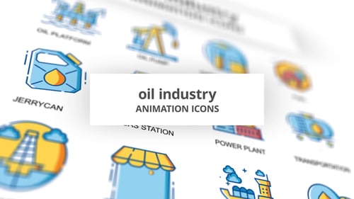 Animated Oil and Gas Industry Icons Pack