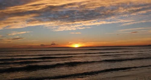 952054 Ocean at Sunset, Camargue in the South East of France, Real Time 4K