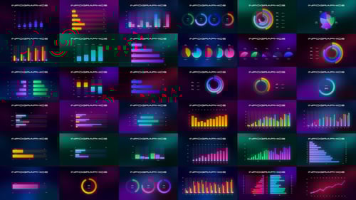 Infographics glow