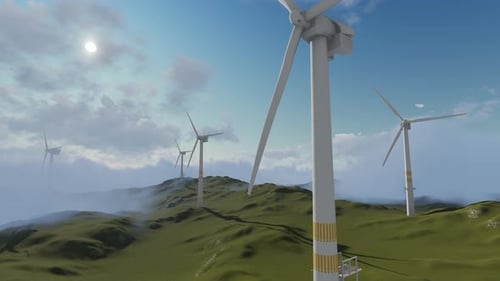 Survolez une éolienne