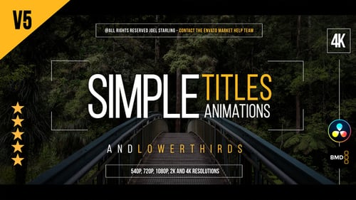 Dynamic Minimalist Titles and Lower Thirds Pack