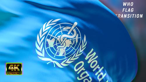 Animated Fluid Waving Medical Organization Flag