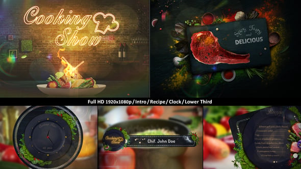Cooking Show Opener and Recipe Display Pack, Openers ft. cooking show ...