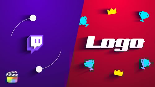 Animated Logo Reveal with Dynamic Trophy and Crown Ornaments