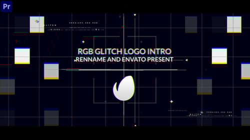 RGB Glitch Logo Intro