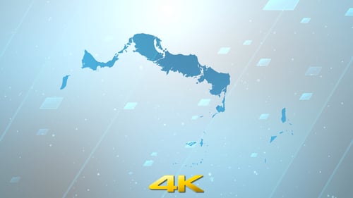 Modern Animated Map Outline Reveal with Digital Geometric Background