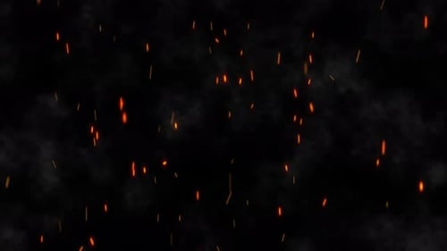 Rising Fire Sparks and Smoke Effect for Dark Backgrounds