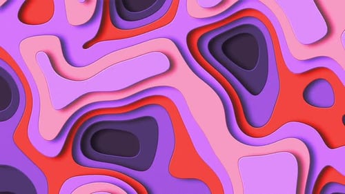 Animated Abstract Paper Cut Morphing Background Loop