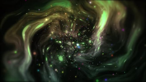 Abstract Nebula Swirl with Glowing Particles Background Loop