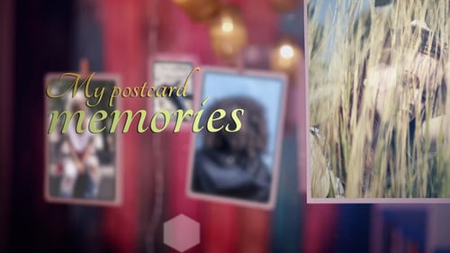 Sentimental Photo Memories Slideshow with Hanging Pictures