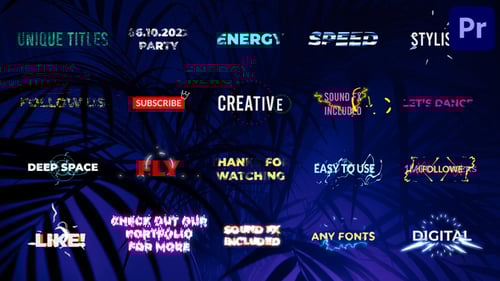 Cartoon Unique Titles | Premiere Pro MOGRT