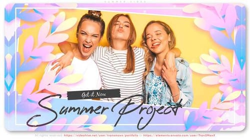 Bright Summer Moments with Stylized Leaf Overlays