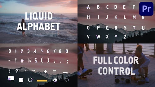 Alfabeto líquido | Premiere Pro MOGRT