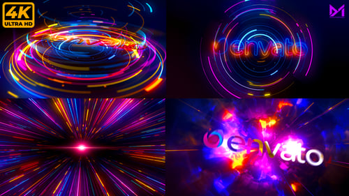 Dynamic Futuristic Neon Logo Reveal