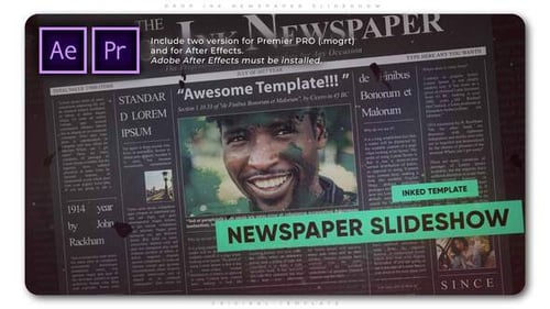 Drop Ink Newspaper Slideshow
